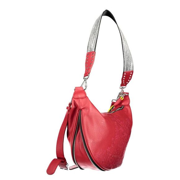 Desigual Red Expandable Handbag with Removable Shoulder Handle and Adjustable - Picture 3 of 6